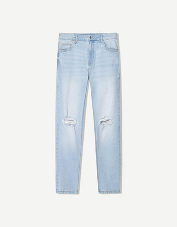 Bershka Calças Skinny jeans Azuis