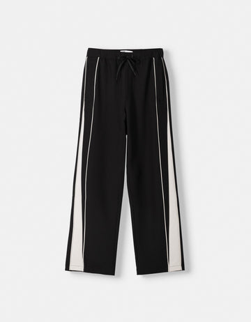 Bershka Calças BaggyBER Técnicas Pretas