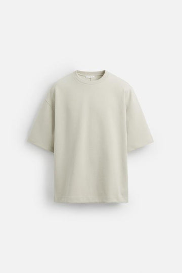 Zara t-shirt Tecnica Relax Fit Cinzento