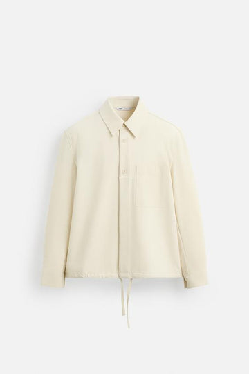 Zara Camisa De Mistura Viscose Creme