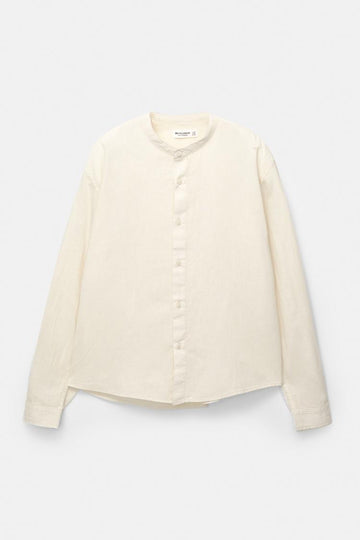 Pull&Bear Camisa Com Gola Mao Crème