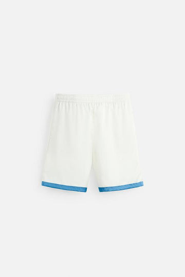 Zara Calções Bermuda Acetinados Terminais Azuis