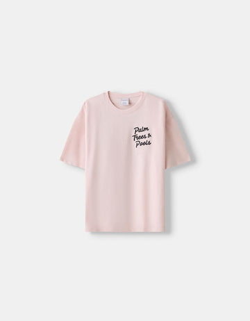 Berskha T-shirt PARADISO Estampado Rosa