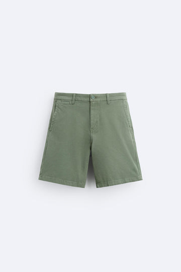 Zara Calções Chino Com Estrutura Verde