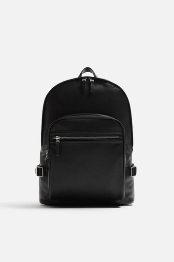 Zara Mochila Texturizada Preta