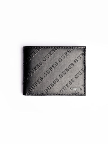 Guess Carteira Com logos Preto
