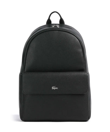 Lacoste Mochila Empresarial De Couro Preta