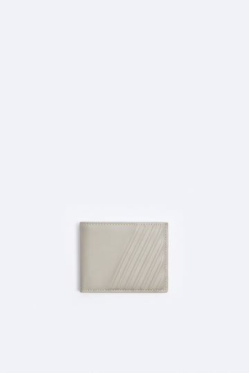 Zara Carteira Com Relevo Cinzeta