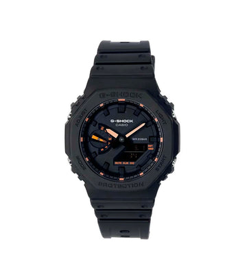 CASIO Relógio Masculino G-Shock Date Solar Com Pulseira De Resina Laranja