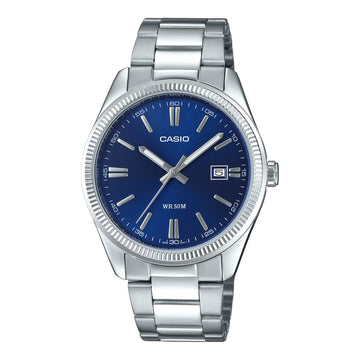 Casio Relógio De Fundo Azul Escuro