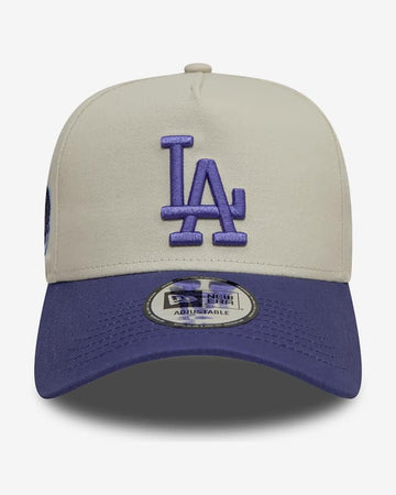New Era Bone Series Patch 9Forty A-frame Los Angeles Dodgers Branco Lilas