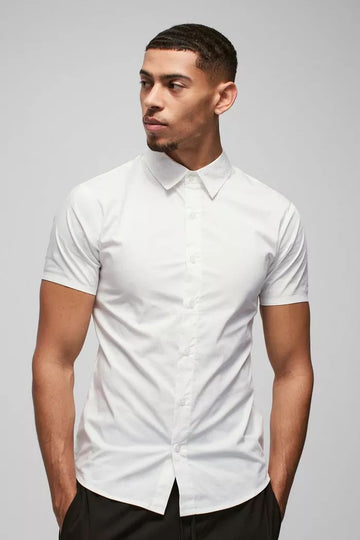 MAN Camisa Stretch Branca