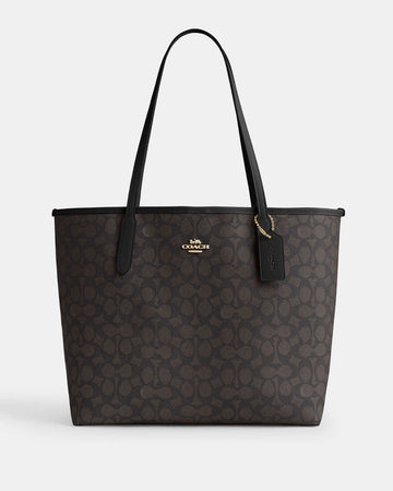 Coach Bolsa Tote City Brown