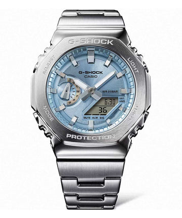 Casio x Central Cee G-shock Relógio Prateado e Azul Claro