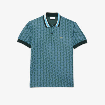 Lacoste Polo De Estrutura Verde e Azul