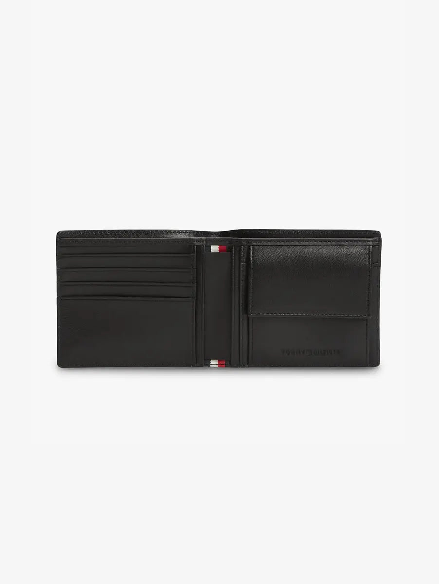 Tommy Hilfiger Carteira Eton Leather Coin Preta