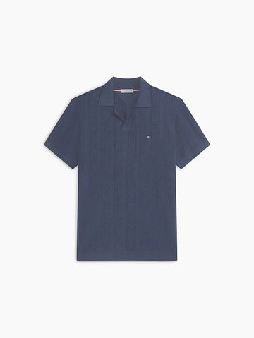Tommy Hilfiger Polo Em Algodão Biológico Azul-noite