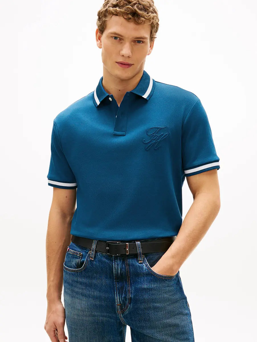 Tommy Hilfiger Polo Regular Fit Tipped Azul Eléctrico