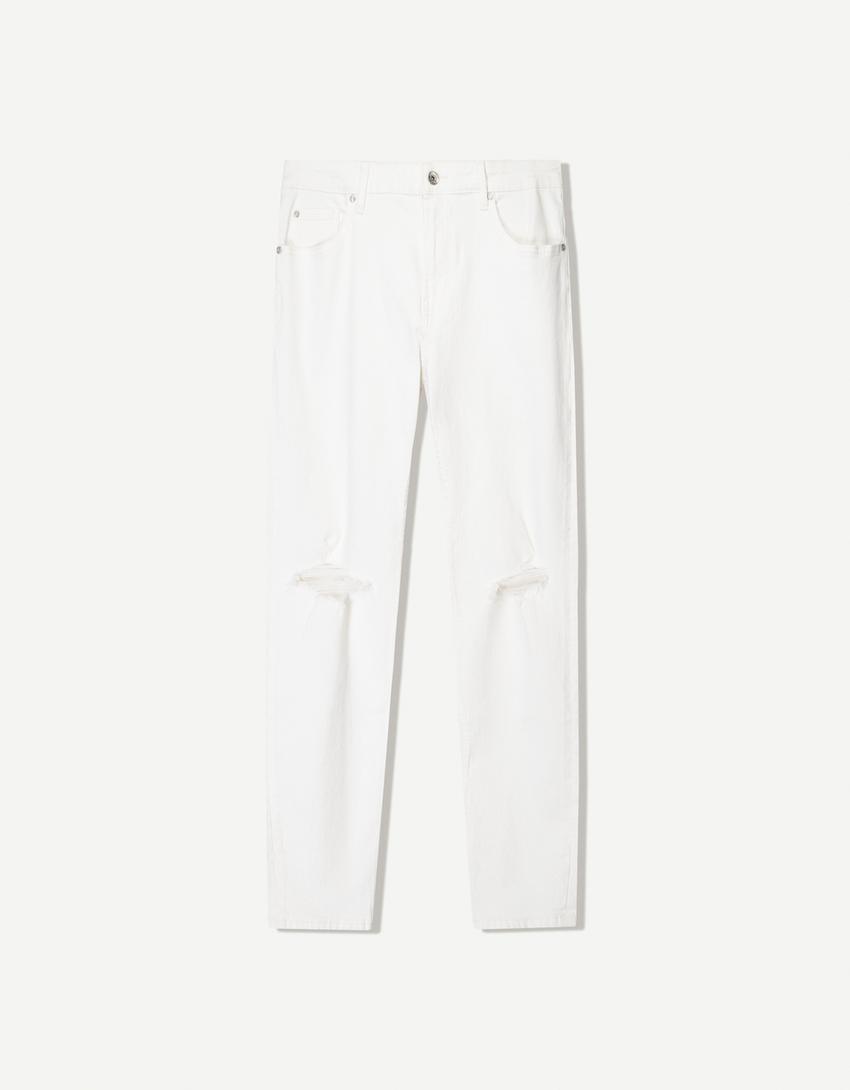 Bershka Calças Skinng Jeans Branca
