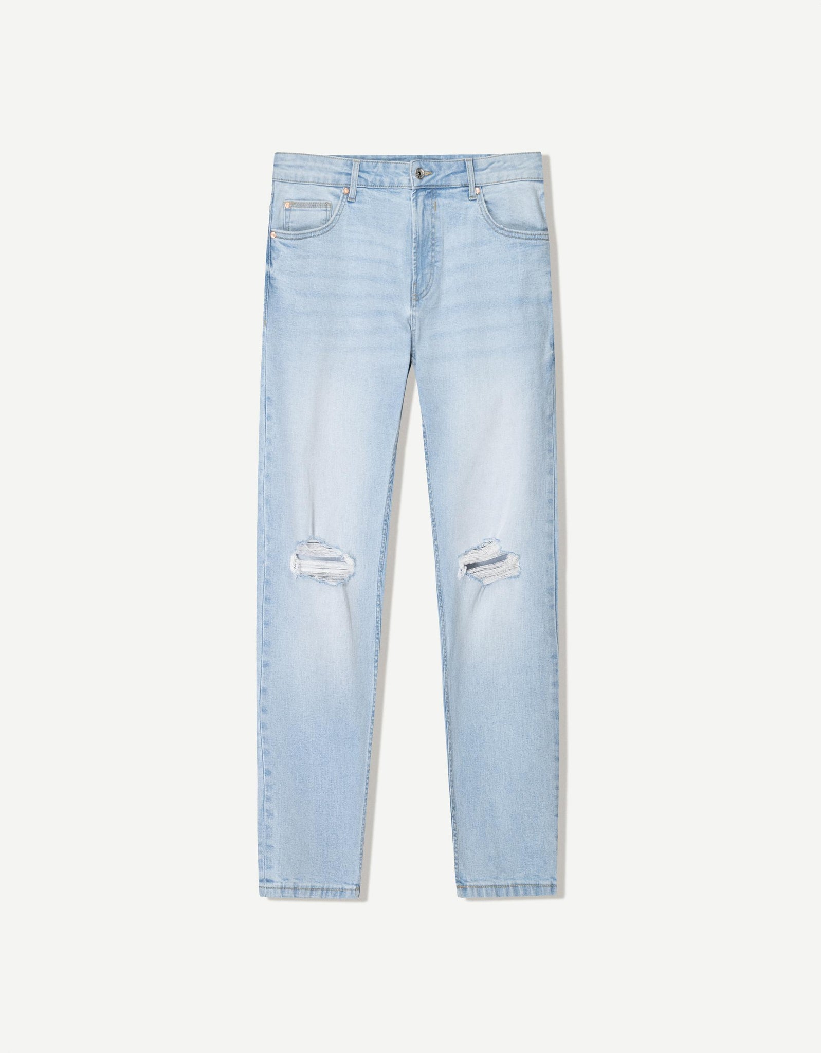 Bershka Calças Skinny jeans Azuis