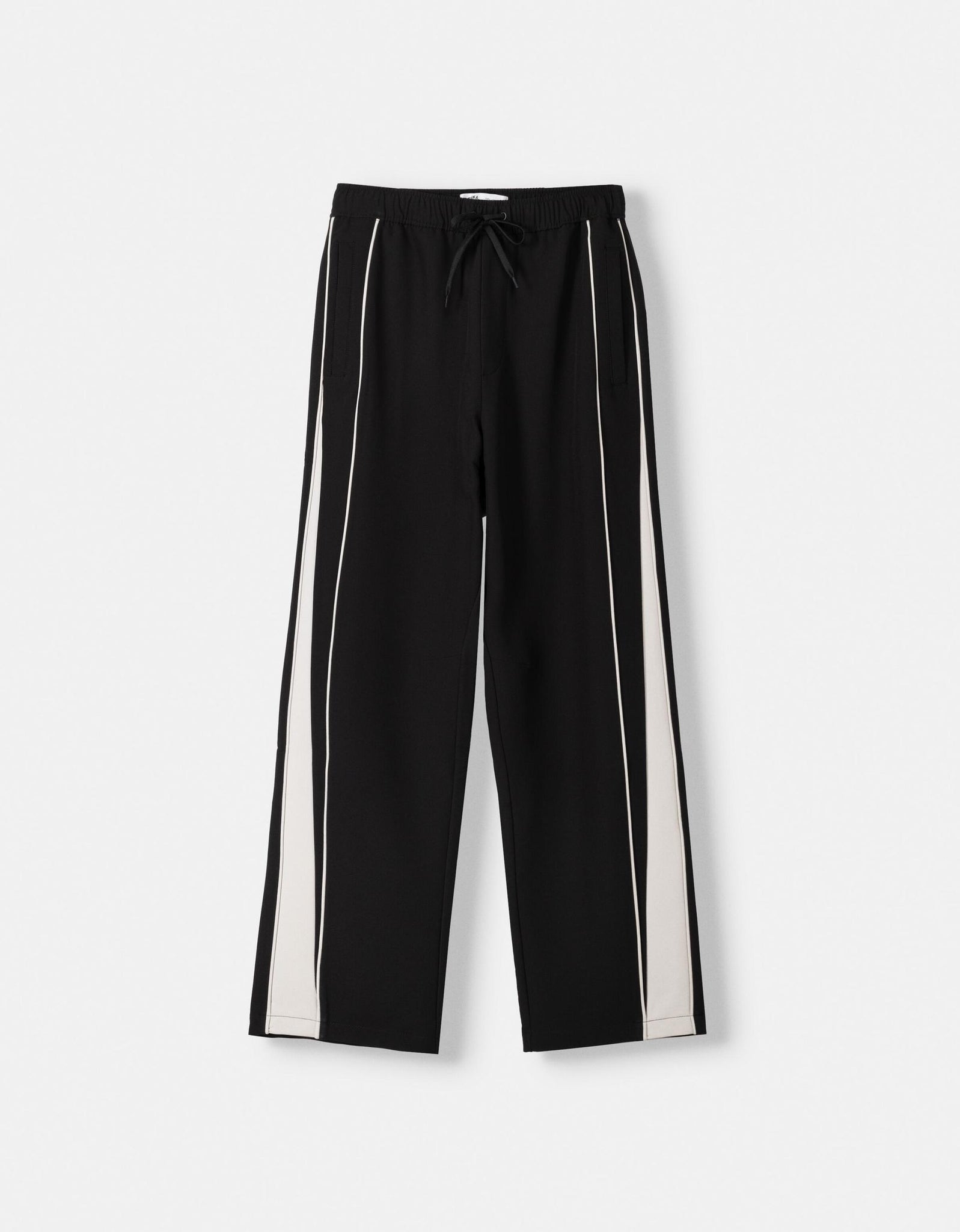 Bershka Calças BaggyBER Técnicas Pretas