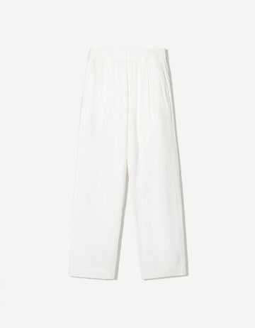 Bershka Calças Wide Leg Crepe Branca