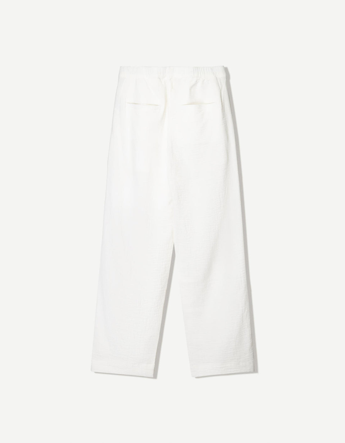 Bershka Calças Wide Leg Crepe Branca