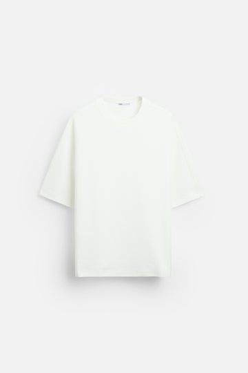 Zara T-Shirt Relaxed Fit Branca