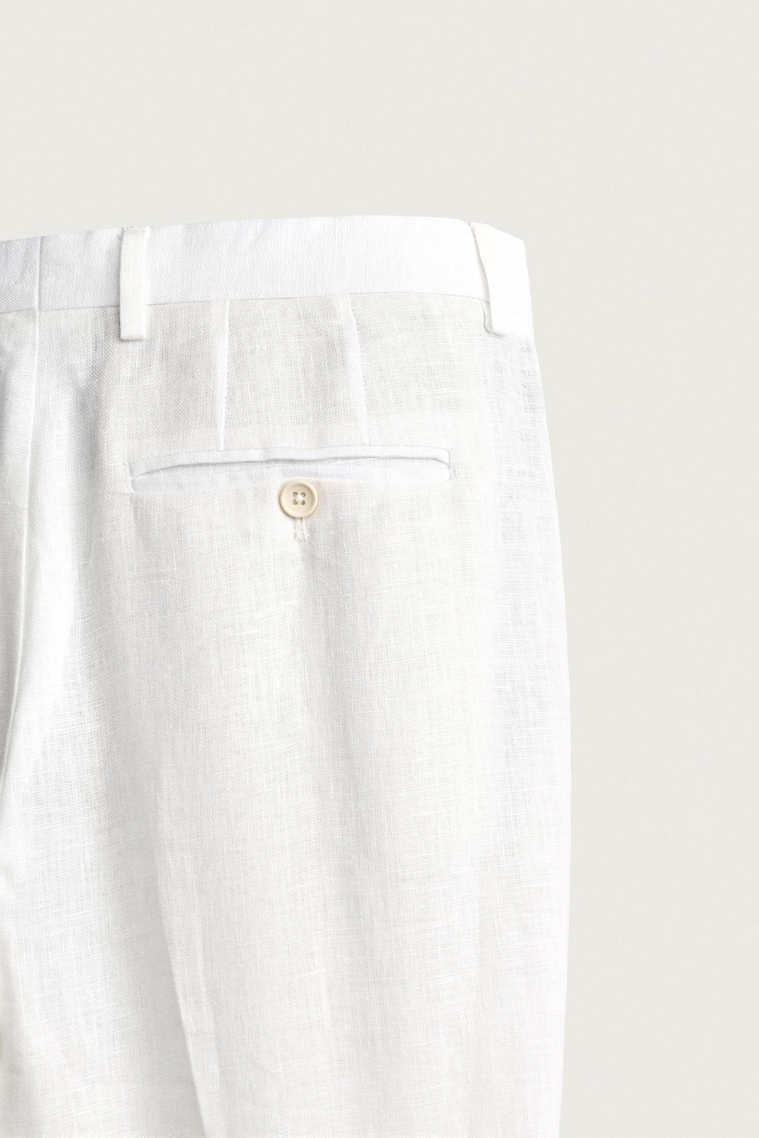Zara Calça De Linho Regular Fit Branca