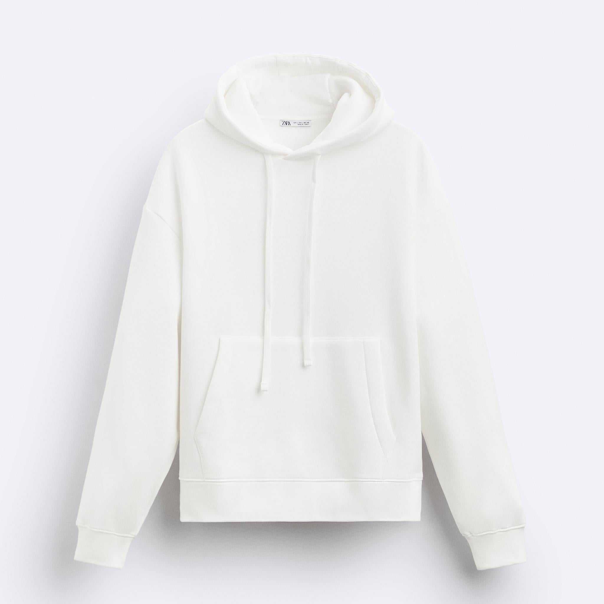 Zara Hoodie Simples Branca