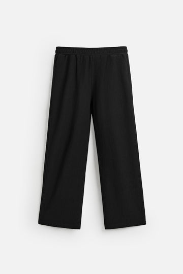 Zara Calças Jogger Estrutura Vertical Preta