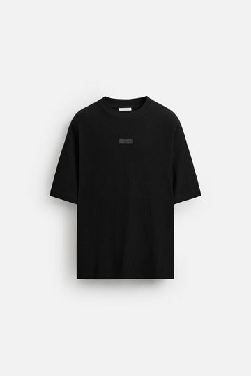 ZARA T-SHIRT ESTRUTURA VERTICAL PRETA