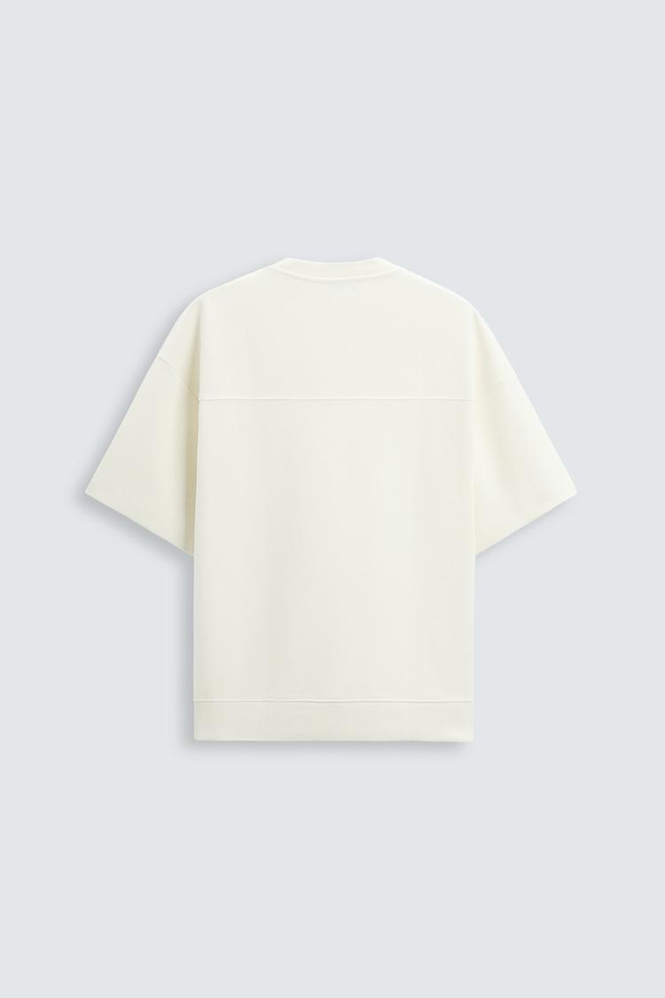 Zara Sweatshirt Técnica Interlock Branca