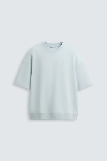 Zara Sweatshirt Técnica Interlock Azul