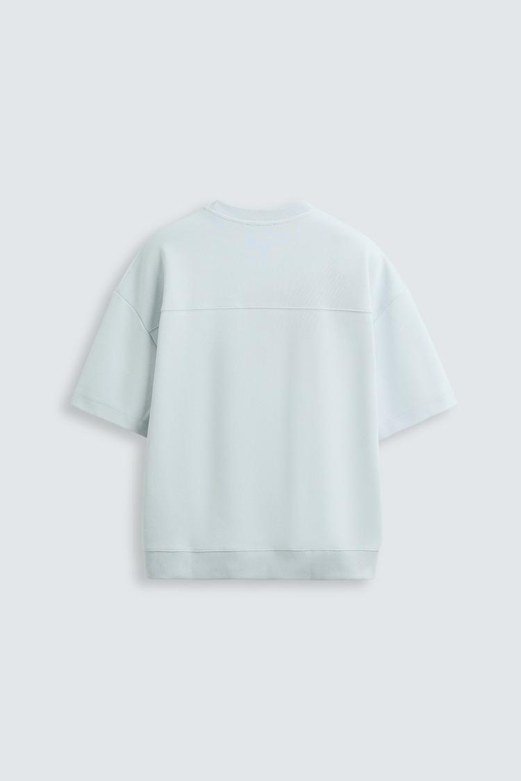 Zara Sweatshirt Técnica Interlock Azul