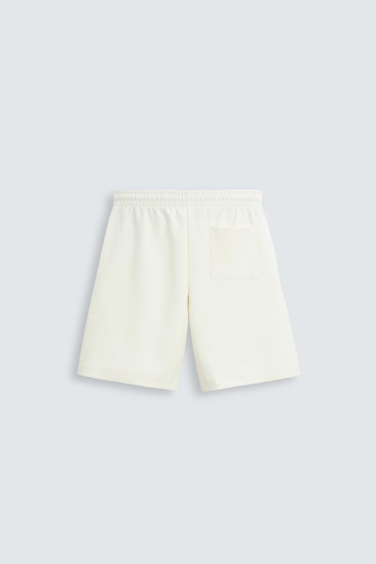 Zara Calções Interlock Tecnicas Branco Marfim