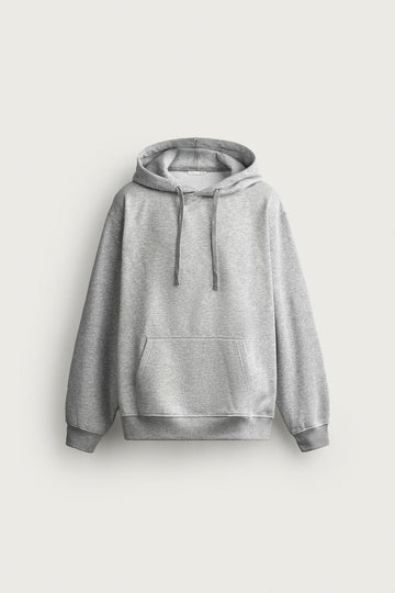 Zara Hoodie Com Capuz Heavyweight Cinza