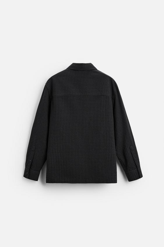 Zara Camisa De Algodao Suave Preto