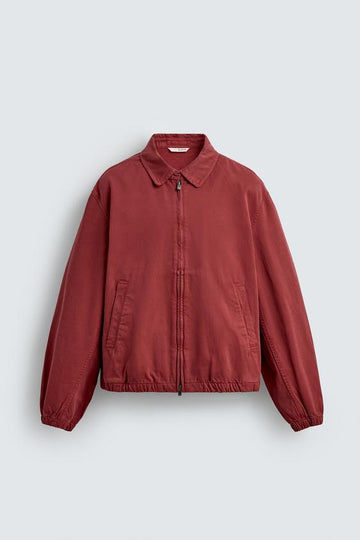 Zara Blusão Regular Fit Algodao Lavado