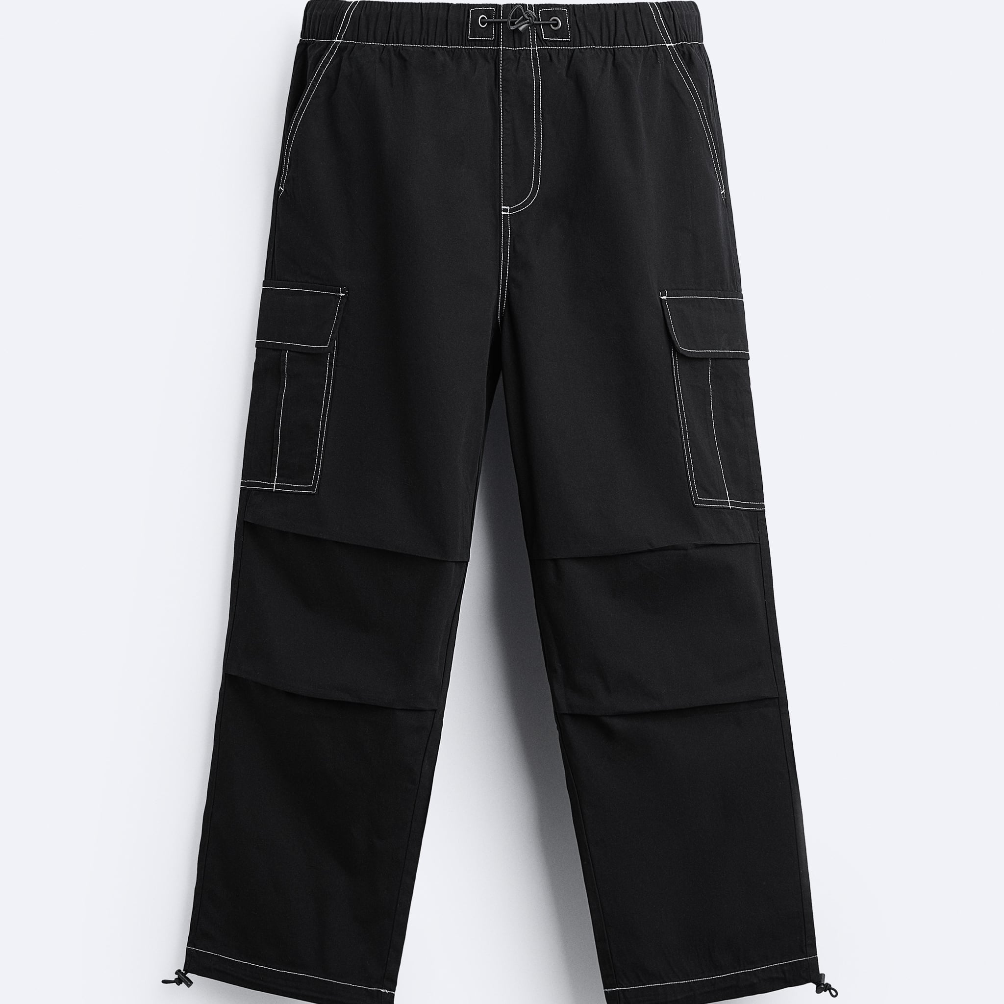 Zara Calça Tropa Parachute Preta