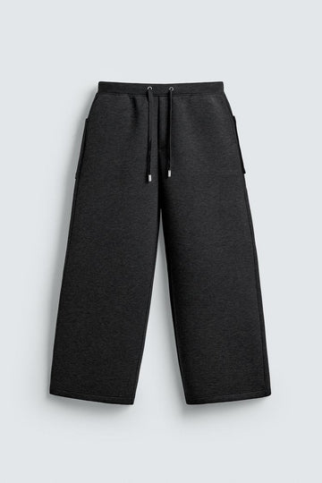 Zara Calças Jogger Técnicas De Perna Larga