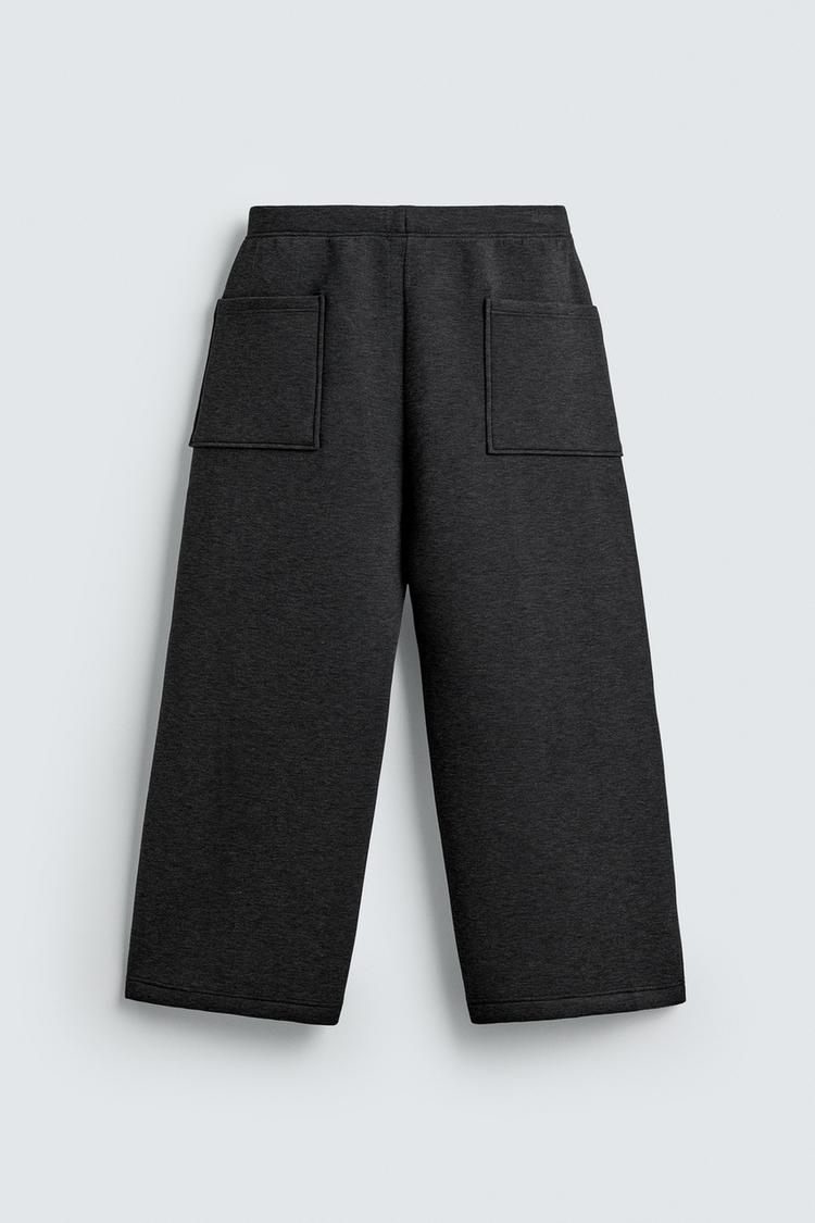 Zara Calças Jogger Técnicas De Perna Larga