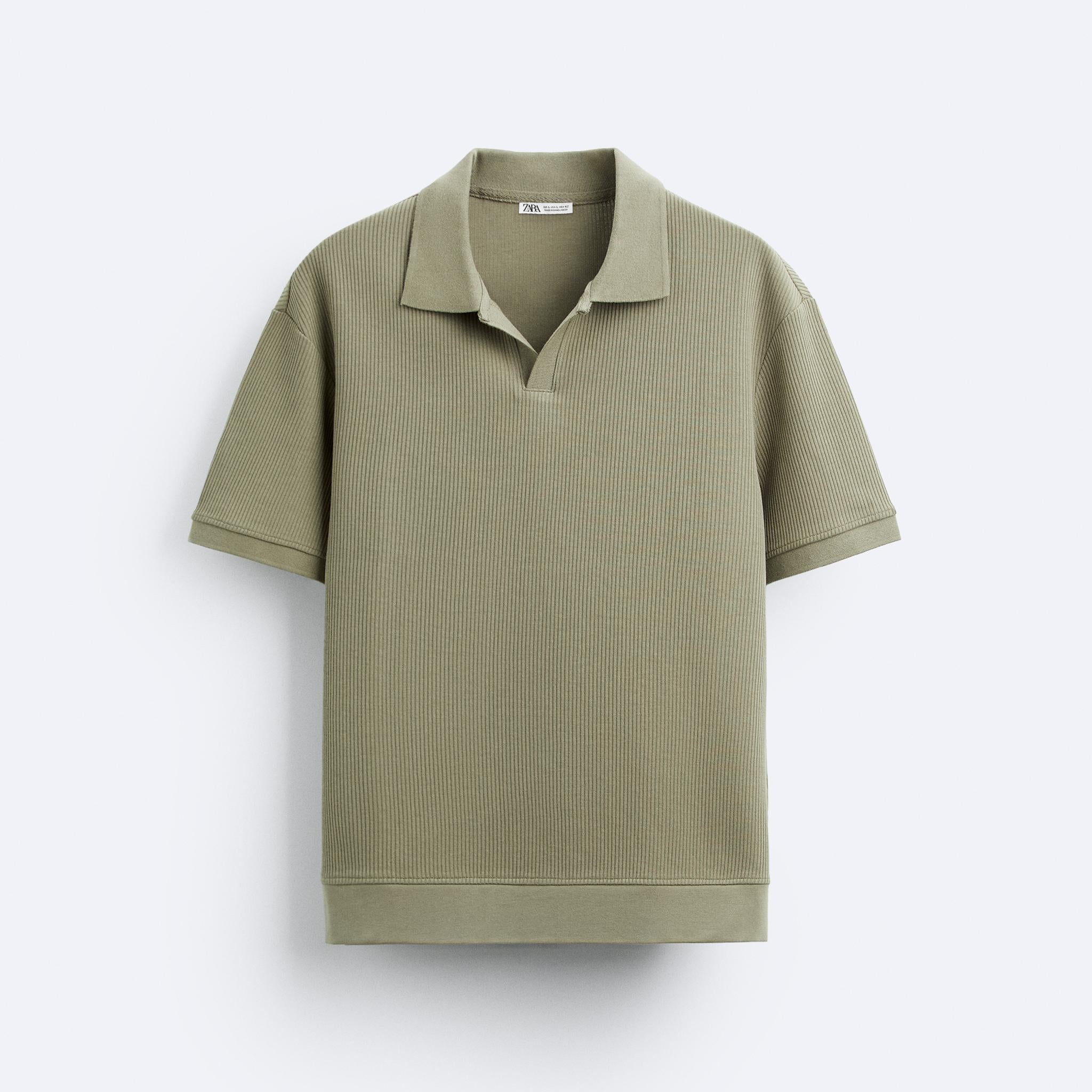 Zara Polo De Estrutura Verde