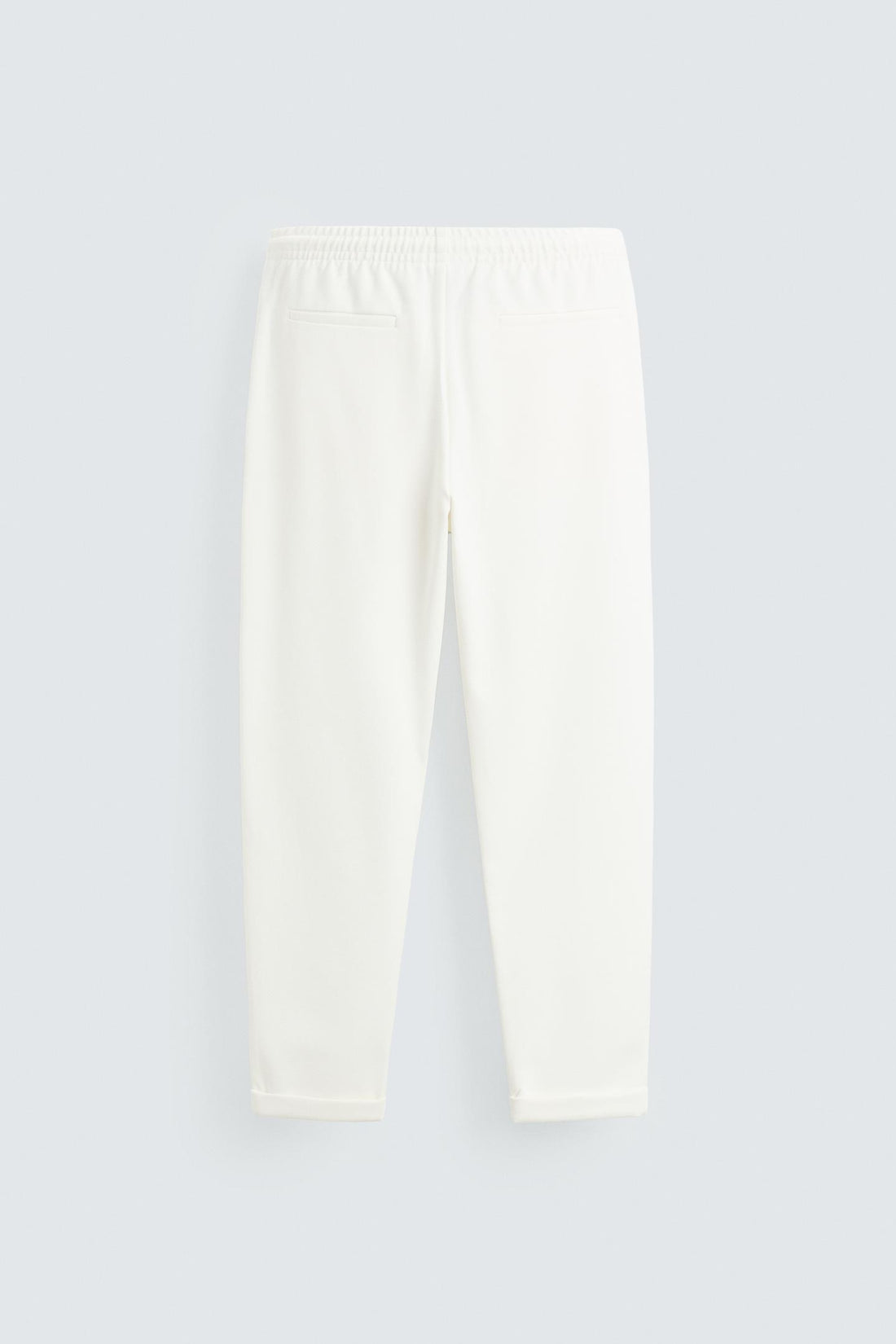 Zara Calças De Cintura Jogger Easy Care Branca