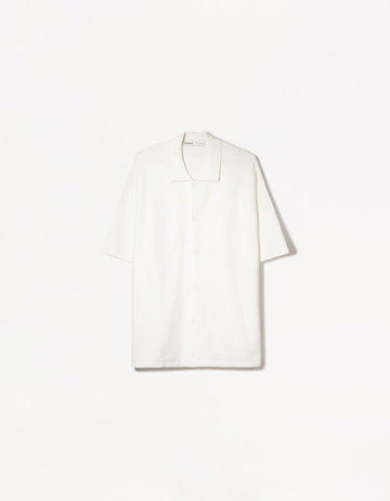 Bershka Camisa Manga Curta Estrutura Branca