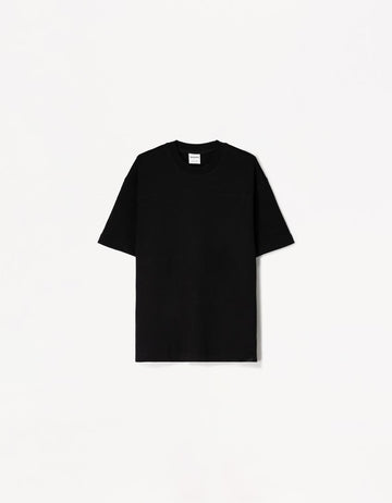 Bershka T-shirt De Manga Curta De Felpa Preta