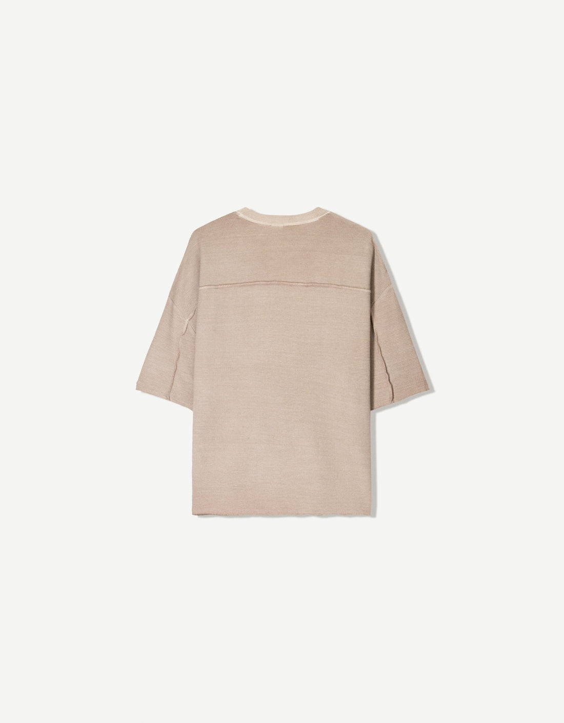 Bershka T-Shirt De Estrutura Malha Waffle Rosa