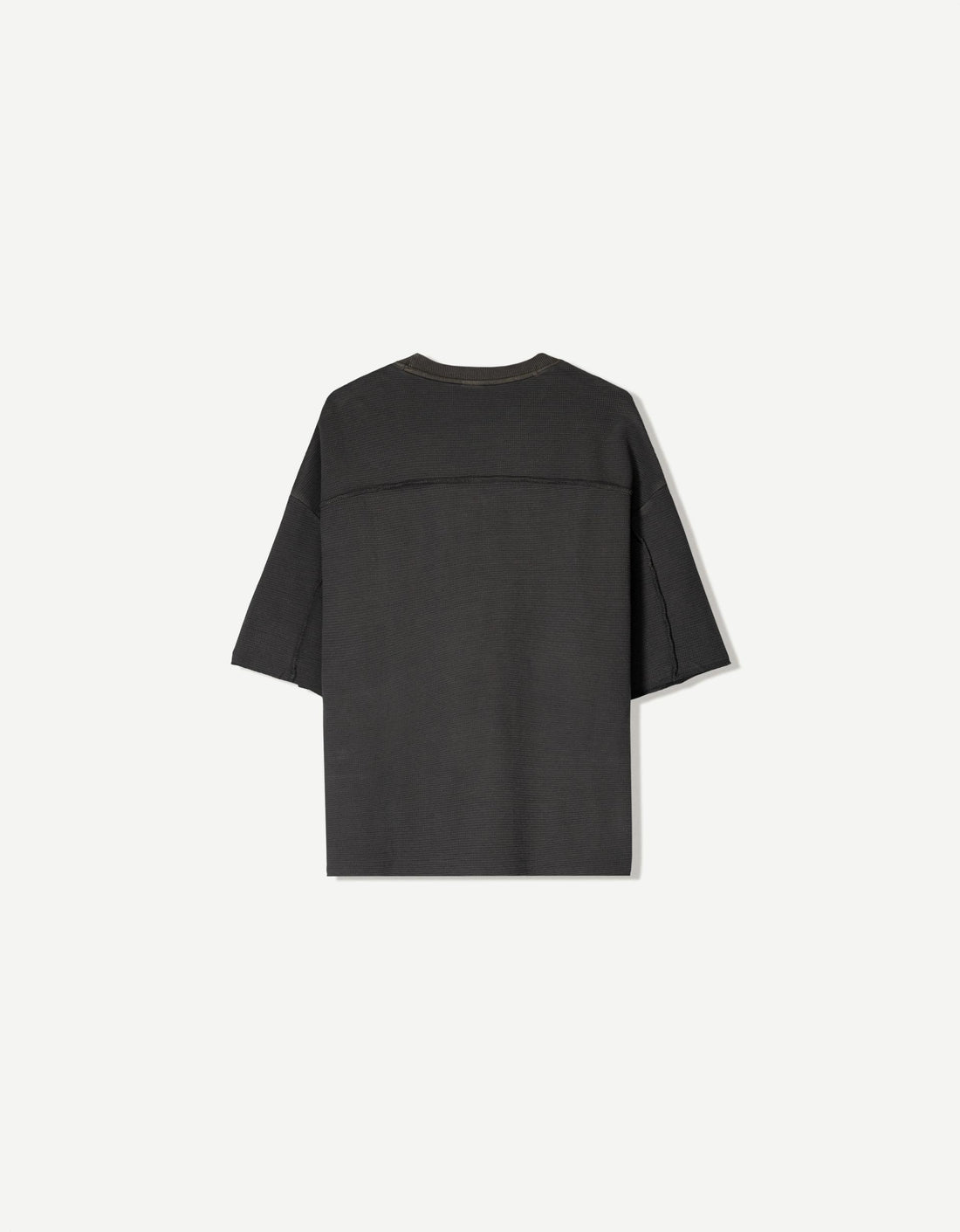 Bershka T-shirt De Estrutura Malha Waffle Cinzento