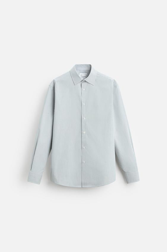 Zara Camisa Easy Care Azul-Noite