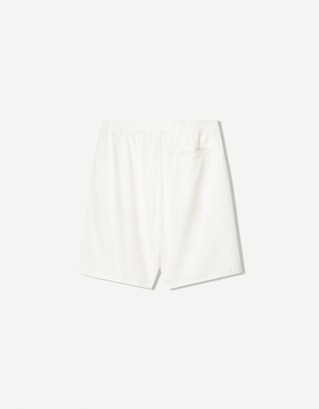 Bershka Calções  loose jogger com linho Branco